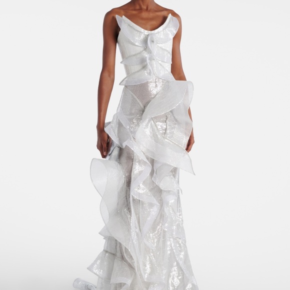 Maticevski Dresses & Skirts - MATICEVSKI Refraction Sequin Mesh Gown size 6 US / 10 UK - bridal second look